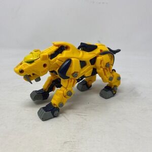 TOMY Hasbro Zoids Saber Zaber Tooth Tiger Action Figure 2002 Yellow
